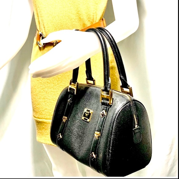 MCM Black Boston FIRM bag Handbag Purse - Picture 3 of 14